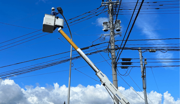 電気工事の様子