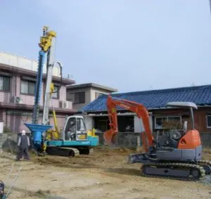 地盤改良工事の様子