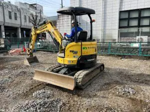 地盤改良工事の様子